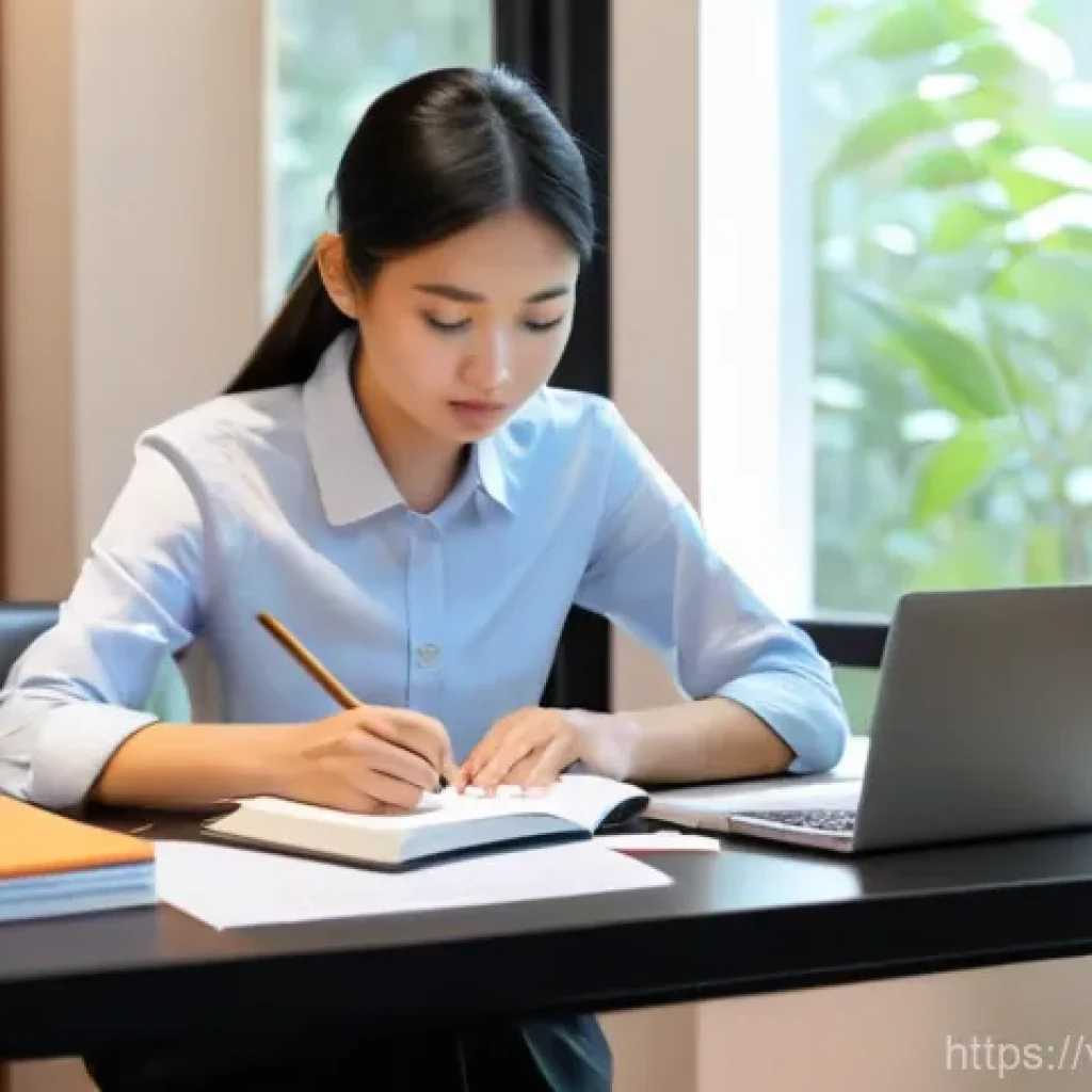 외환관리사 합격률 높이는 비법 - **Prompt 1: The Diligent Learner Building Foundations**
    A wide shot of a focused young Vietnames...