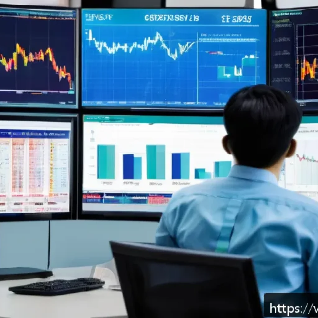 외환관리사와 글로벌 외환 시장 이해 - A modern Vietnamese financial analyst in a sleek office, surrounded by multiple computer screens dis...