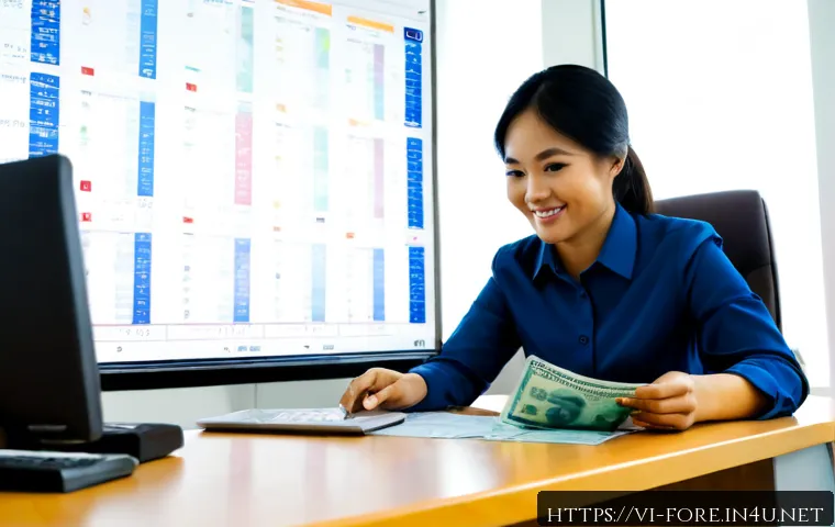 Home 17 외환관리사와 직무 만족도 상승 비결 - Photorealistic Vietnamese foreign exchange compliance specialist in a modern Ho Chi Minh City bank o...
