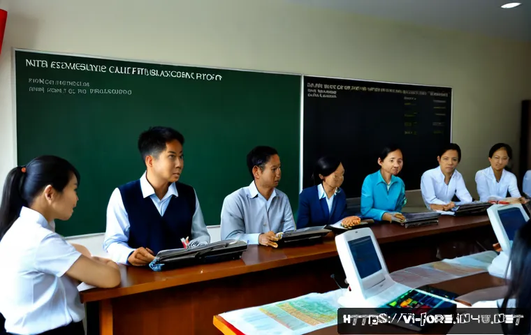 Home 17 외환관리사와 외환 트레이닝 워크숍 - Photorealistic foreign exchange training workshop in modern Ho Chi Minh City financial classroom, Vi...